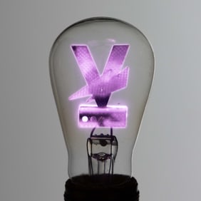 VINTAGE AEROLUX "V FOR VICTORY" WWII FIGURAL FILAMENT GAS DISCHARGE / NEON GLOW LIGHT BULB