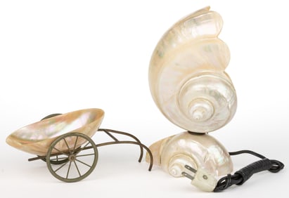 MOTHER-OF-PEARL NAUTILUS SHELL LAMP