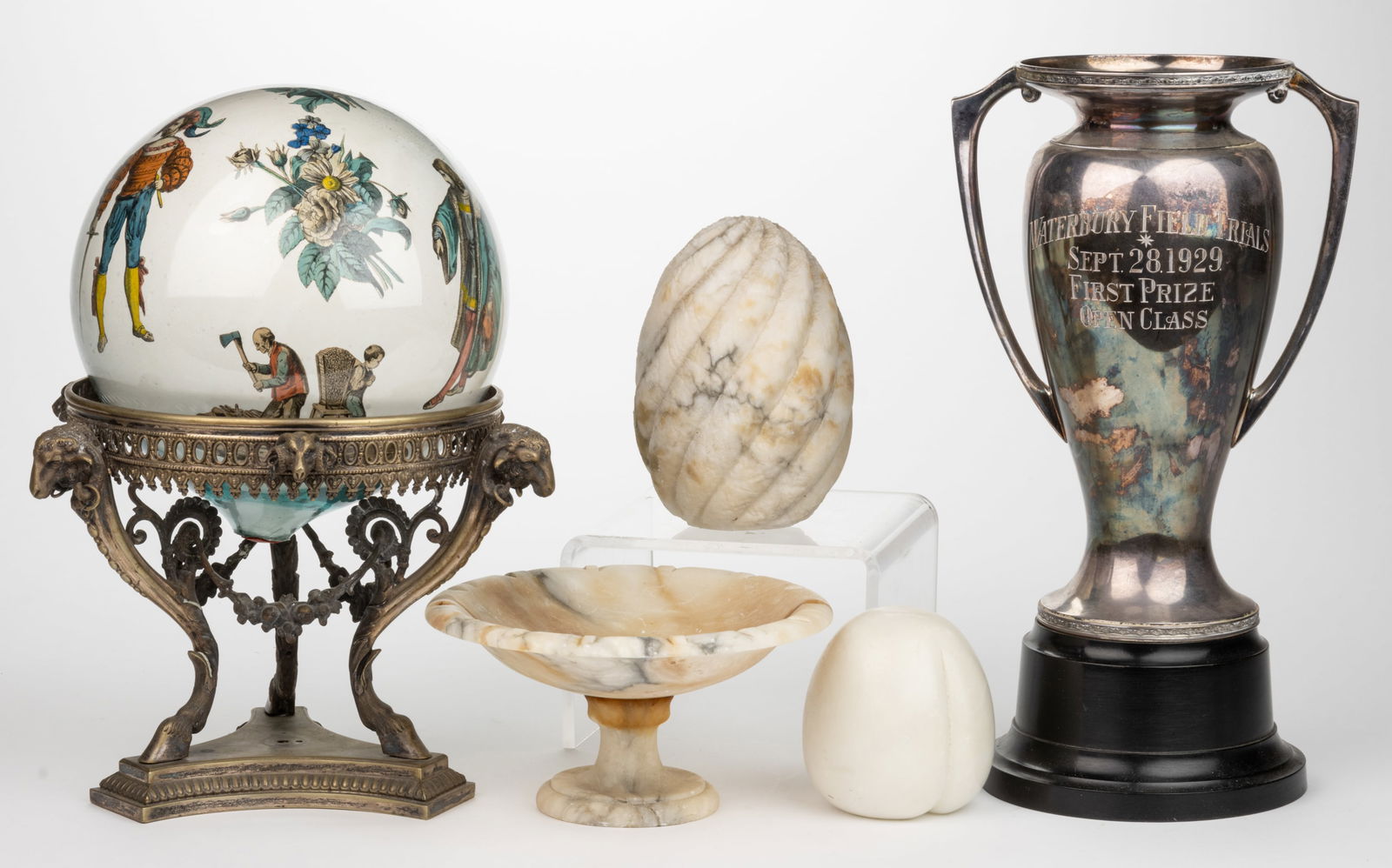 ASSORTED DECORATIVE ARTICLES, LOT OF SIX (1 of 2)