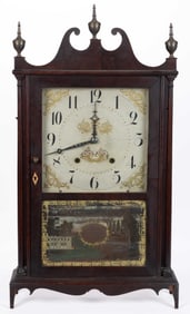ELI TERRY & SONS PILLAR AND SCROLL MANTLE / SHELF CLOCK