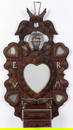 RARE PENNSYLVANIA FOLK / TRAMP ART WALL COMB CASE MIRROR