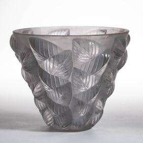 LALIQUE MOISSAC ART GLASS VASE