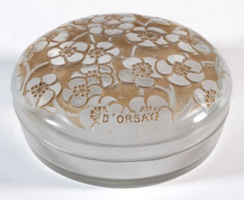 LALIQUE EMILIANE ART GLASS DRESSER JAR