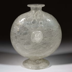 CHARLES SCHNEIDER (FRENCH, 1881-1953) BUBBLED ART GLASS VASE