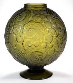 FRENCH SABINO ART DECO ART GLASS LARGE VASE