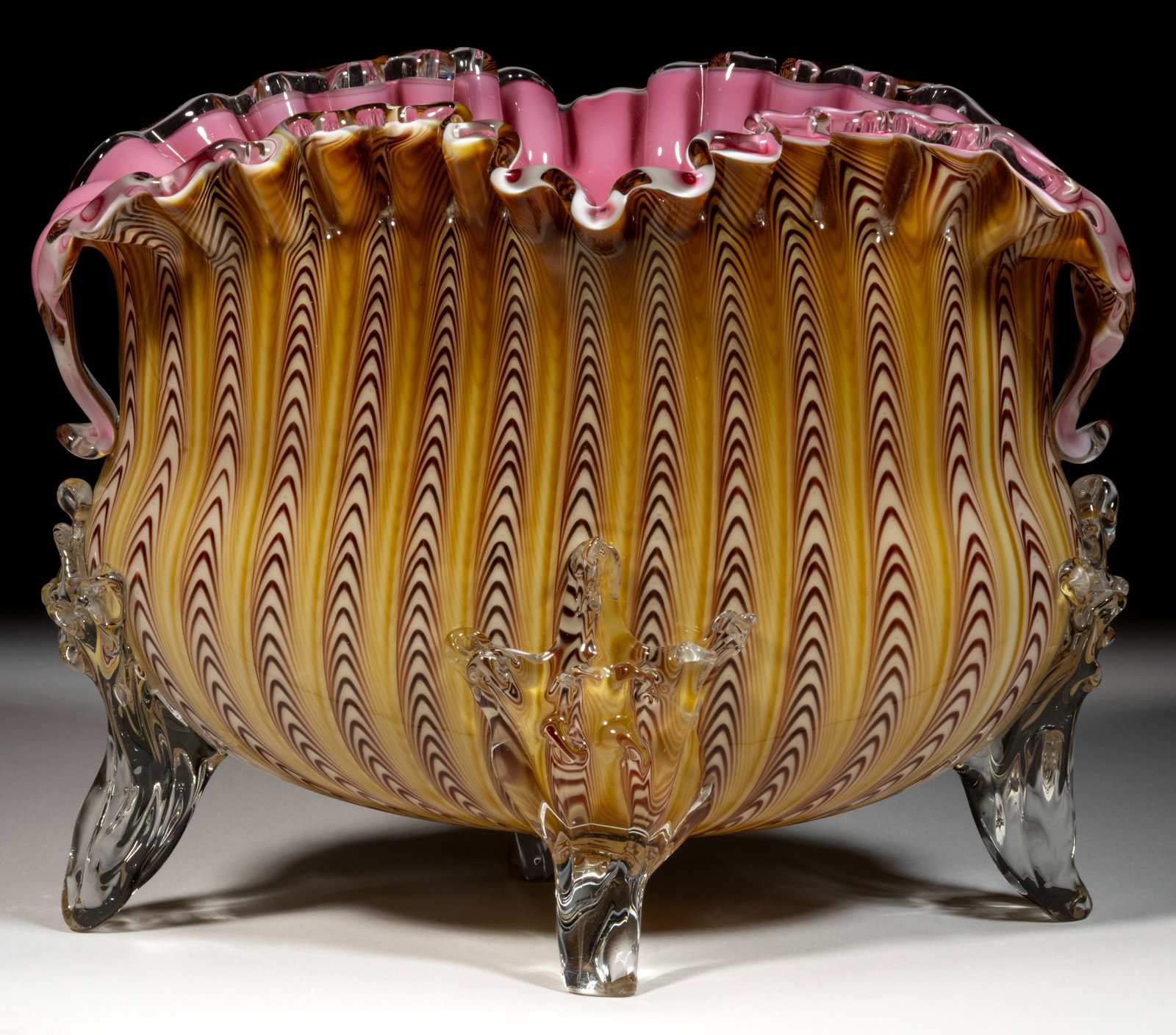 STEVENS AND WILLIAMS OSIRIS / PULL-UP ART GLASS FOOTED VASE (1 of 3)