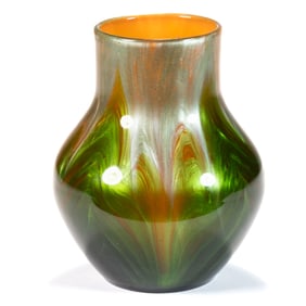 LOETZ ATTRIBUTED TITANIA ART GLASS VASE