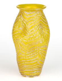 LOETZ FORMOSA CRAQUELLE VARIANT IRIDESCENT ART GLASS VASE