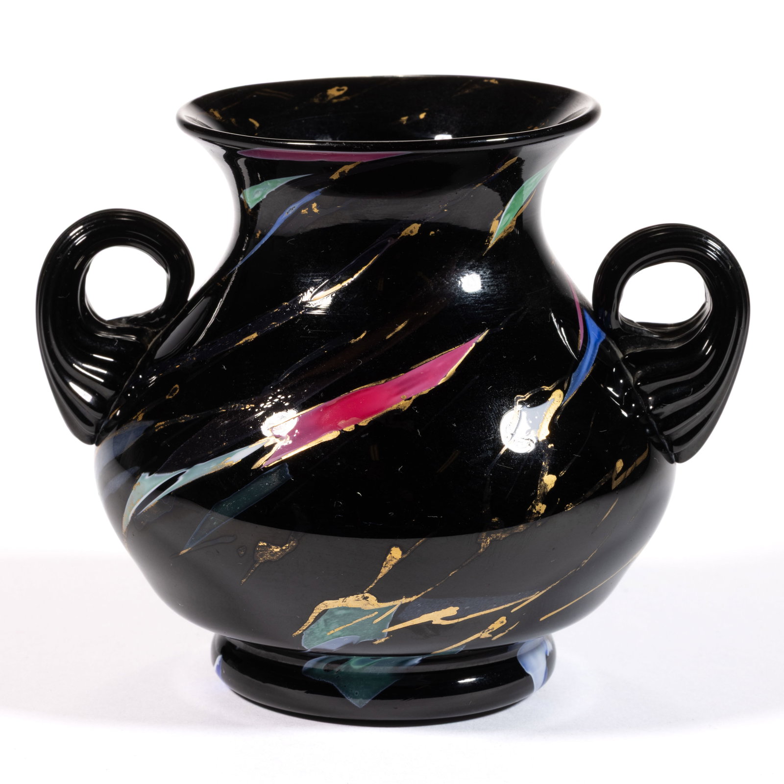 MT. WASHINGTON LAVA / SICILIAN ART GLASS VASE (1 of 5)