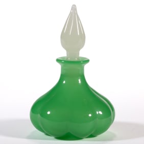 STEUBEN LOBBED ART GLASS PERFUME BOTTLE