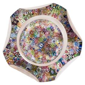VINTAGE BACCARAT CLOSE-PACK MILLEFIORI ZODIAC STUDIO ART GLASS PAPERWEIGHT