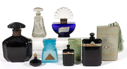 ASSORTED FRENCH AND OTHER PERFUME BOTTLES, LOT OF SEVEN