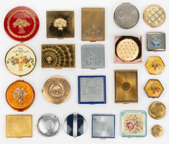 VINTAGE HOUBIGANT AND OTHER LADY'S COMPACTS, LOT OF 23