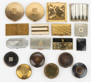 ANTIQUE / VINTAGE YARDLEY AND OTHER LADY'S COMPACTS, LOT OF 18