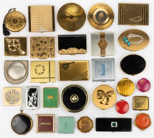 VINTAGE ASSORTED LADY'S COMPACTS, LOT OF 30