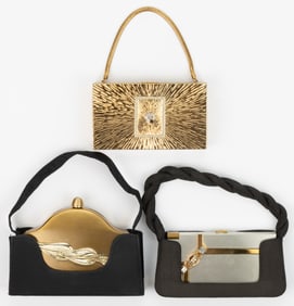 EVANS AND VOLUPTE CARRYALL PURSES, LOT OF THREE