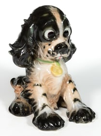 GERMAN W. GOEBEL CERAMIC FIGURAL HUMMEL DOG "BUTCH" PERFUME / PORTABLE ELECTRIC LAMP