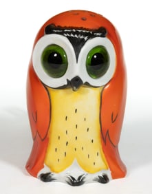 GERMAN W. GOEBEL ART DECO FIGURAL OWL PERFUME / PORTABLE ELECTRIC LAMP