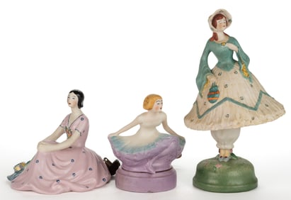 AMERICAN FULPER POTTERY ART DECO PORCELAIN FIGURAL WOMEN BOUDOIR / PERFUME LAMP