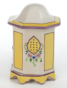 AMERICAN FULPER POTTERY ART DECO PORCELAIN TWO-PART PAGODA BOUDOIR / PERFUME LAMP