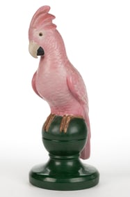 AMERICAN FULPER POTTERY ART DECO PORCELAIN COCKATOO BOUDOIR / PERFUME LAMP