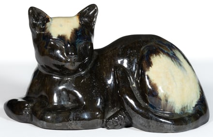 AMERICAN FULPER POTTERY FIGURAL CAT DOORSTOP