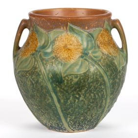 ROSEVILLE ART POTTERY SUNFLOWER VASE