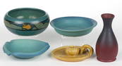 AMERICAN ART POTTERY ARTICLES, LOT OF FIVE