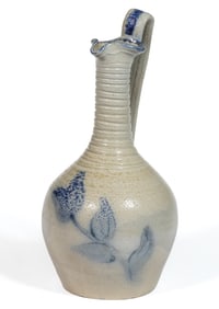 AMERICAN STANGL POTTERY DECORATED STONEWARE EWER / JUG