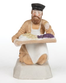 RUSSIAN GARDNER PORCELAIN HAND-PAINTED MARKET FIGURE