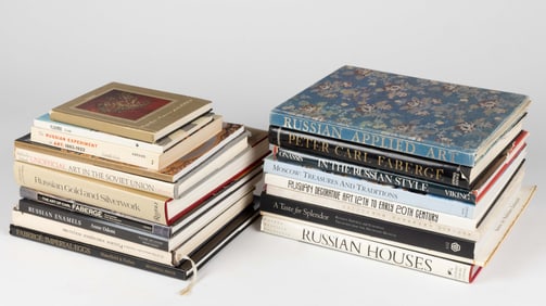 RUSSIAN DECORATIVE ARTS REFERENCE VOLUMES, LOT OF 19