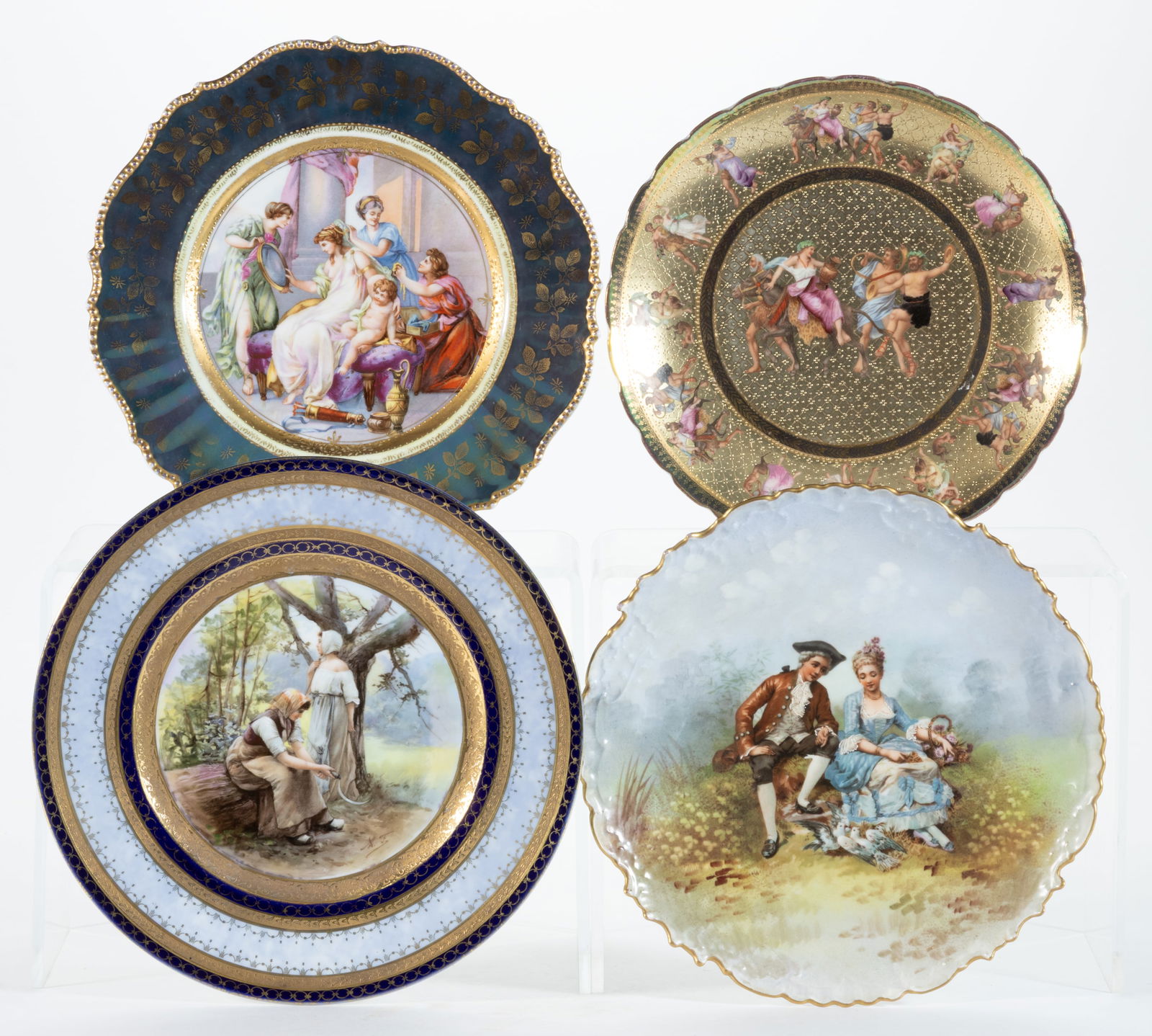 CONTINENTAL PORCELAIN PLAQUES, LOT OF FOUR (1 of 2)
