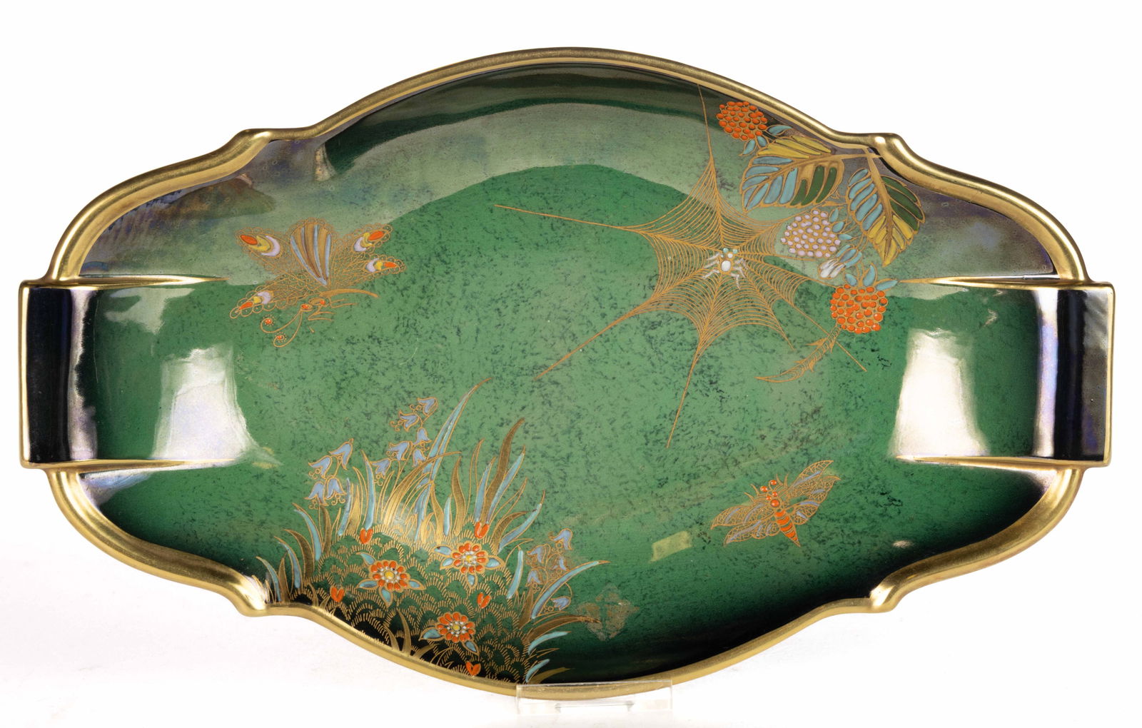 ENGLISH CARLTON WARE "VERT ROYALE" CERAMIC DISH (1 of 2)
