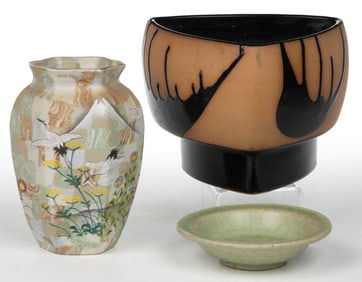 ASIAN CERAMIC ARTICLES, LOT OF THREE