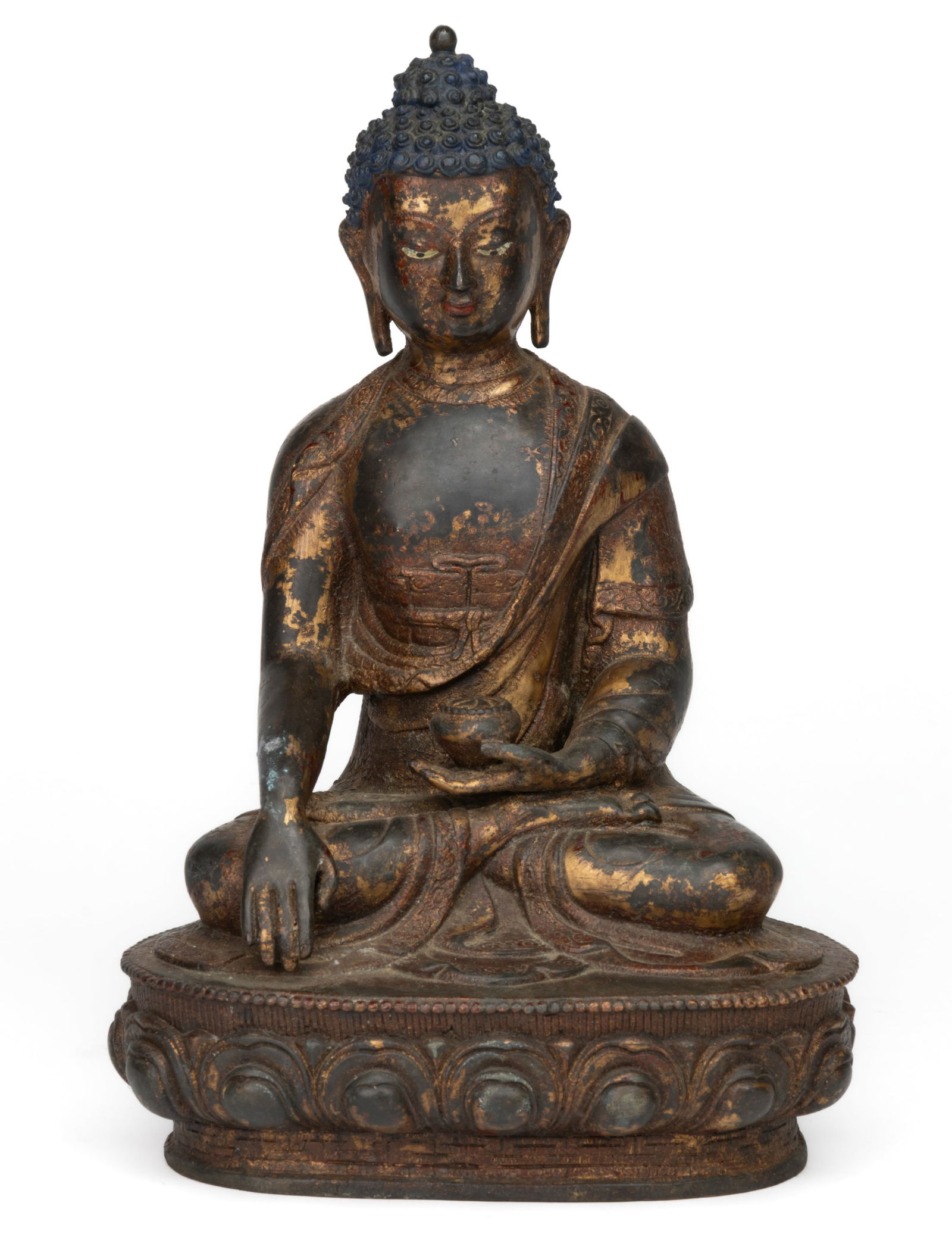 CHINESE GILT CAST-METAL BUDDHA FIGURE (1 of 6)