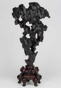 CHINESE SCHOLAR'S STONE WITH STAND