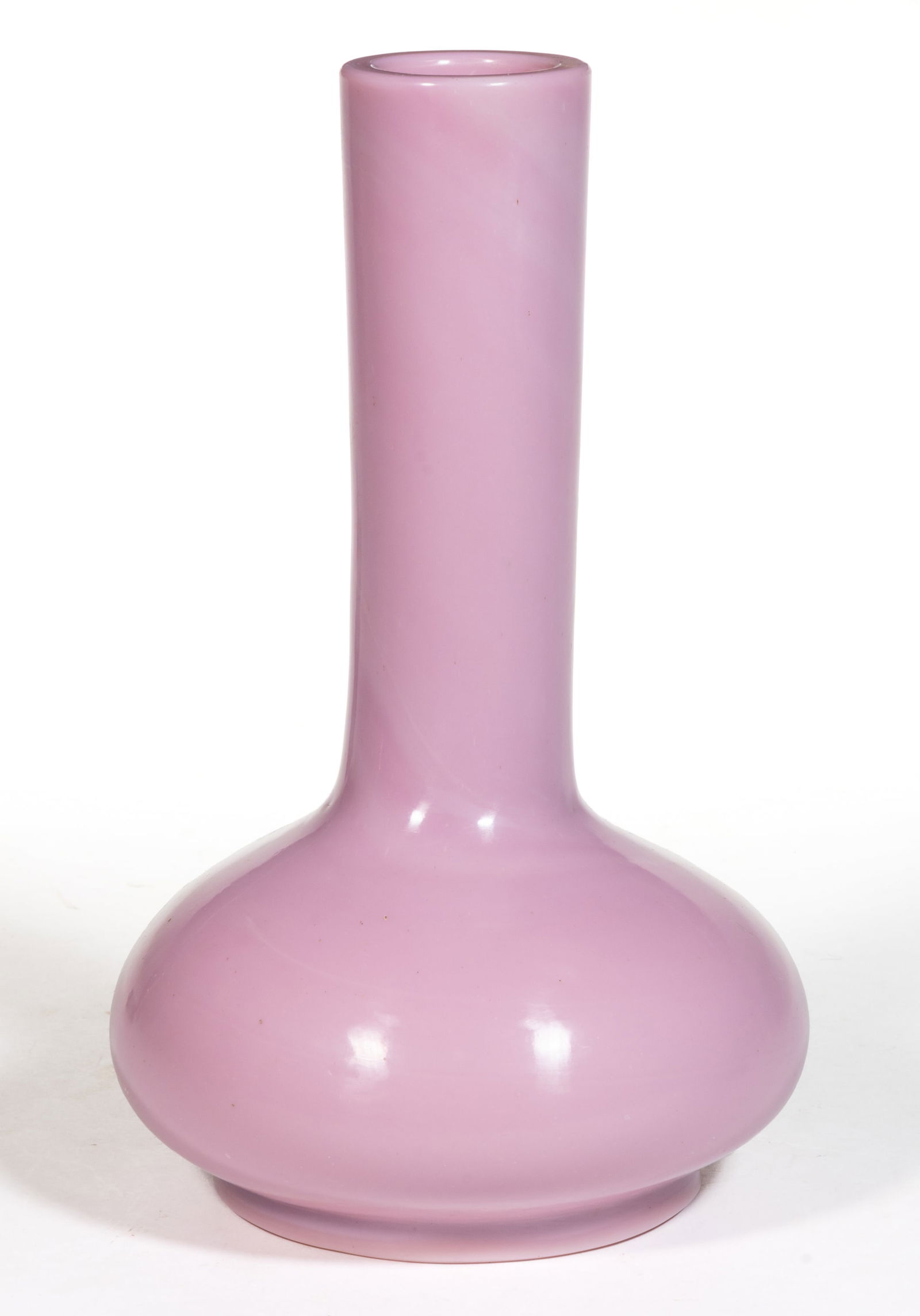 CHINESE PINK PEKING GLASS VASE (1 of 5)