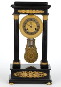FRENCH NAPOLEON III-STYLE PORTICO SHELF CLOCK