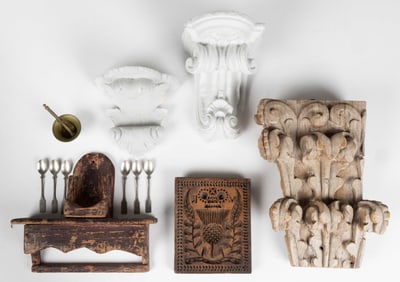 ASSORTED ARCHITECTURAL AND DOMESTIC ARTICLES, LOT OF ELEVEN