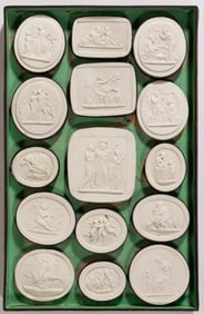 ITALIAN GRAND TOUR CLASSICAL INTAGLIOS, ASSEMBLED LOT OF 15