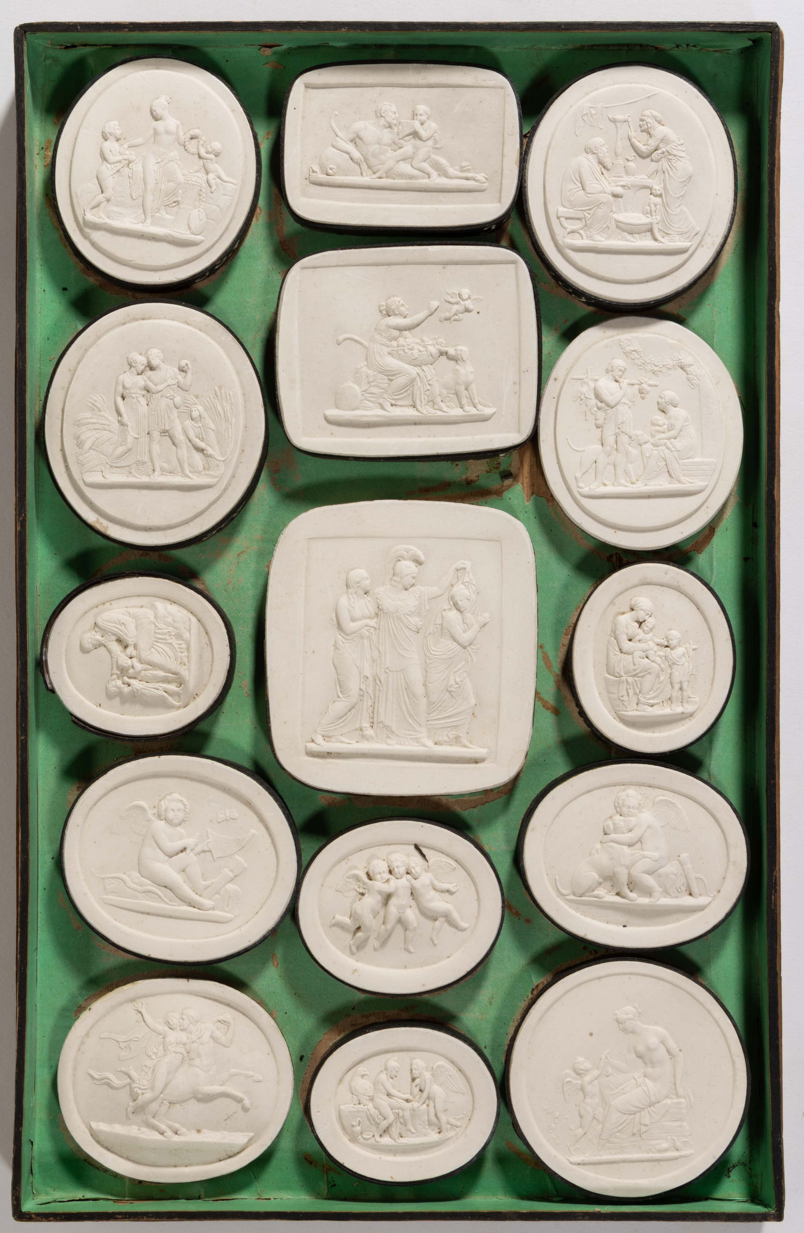 ITALIAN GRAND TOUR CLASSICAL INTAGLIOS, ASSEMBLED LOT OF 15 (1 of 3)