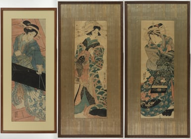 JAPANESE WOODBLOCK PRINTS, LOT OF THREE