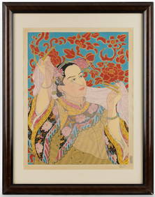 PAUL JACOULET (FRENCH, 1896-1960) "LES PERLES" JAPANESE WOODBLOCK PRINT (1 of 3)