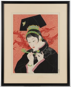 PAUL JACOULET (FRENCH, 1896-1960) "LES JADES 'CHINOISE'" JAPANESE WOODBLOCK PRINT