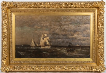 MAURITS FREDERIK H. DE HAAS (DUTCH-AMERICAN, 1832-1895) MARINE PAINTING