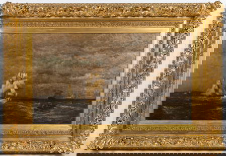 MAURITS FREDERIK H. DE HAAS (DUTCH-AMERICAN, 1832-1895) MARINE PAINTING: MAURITS FREDERIK H. DE HAAS (DUTCH-AMERICAN, 1832-1895) MARINE PAINTING, oil on canvas, of impressive size, a finely executed scene, possibly New England, of numerous vessels plying the wate