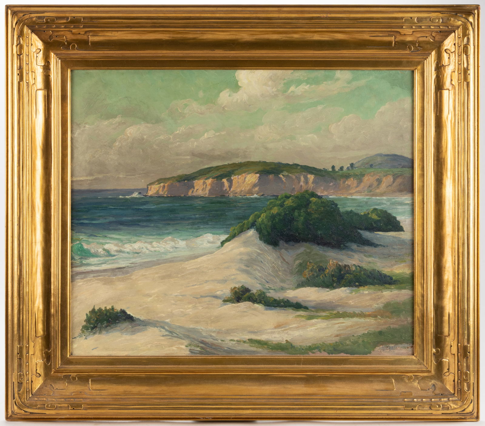 LEE HAYES (AMERICAN, 1854-1946) CALIFORNIA COASTAL LANDSCAPE PAINTING (1 of 3)