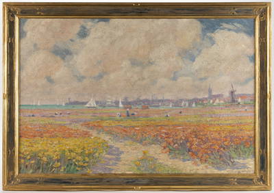 WELLINGTON REYNOLDS (AMERICAN, 1865-1949) IMPRESSIONIST DUTCH LANDSCAPE (1 of 3)