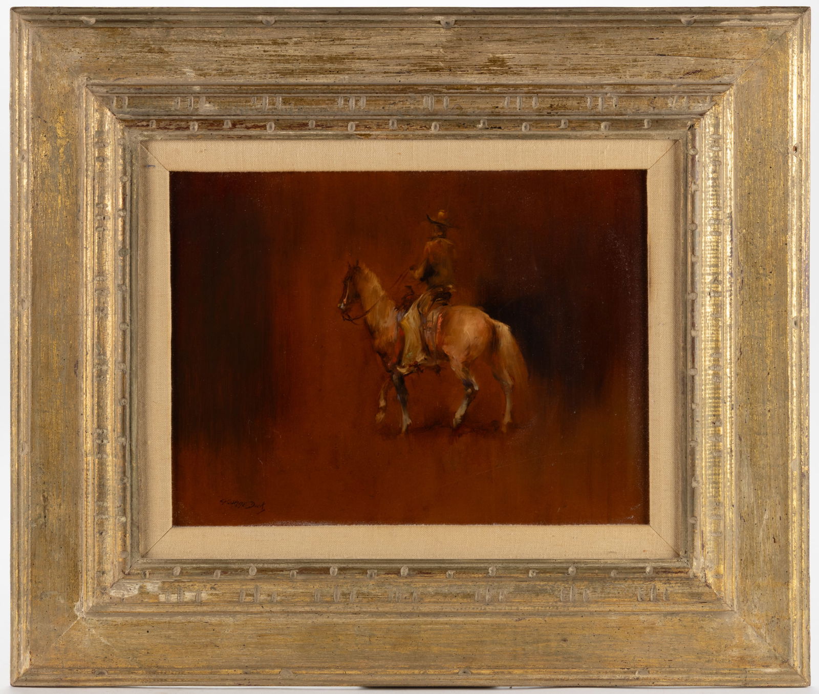 GEORGE DICK (AMERICAN, 1916-1978) WESTERN SCENE (1 of 4)