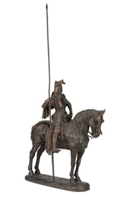 EMMANUEL FREMIET (FRENCH, 1824-1910) "LOUIS D'ORLEANS ON HORSEBACK" BRONZE STATUE